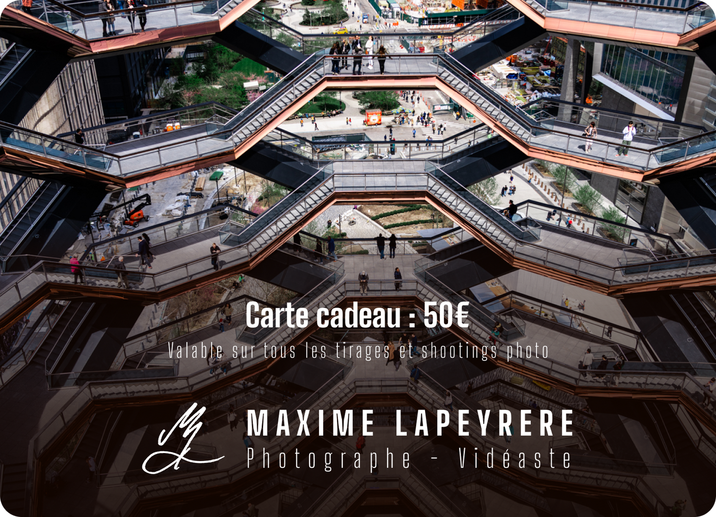 Carte Cadeau Tirage d'Art - Shooting photo